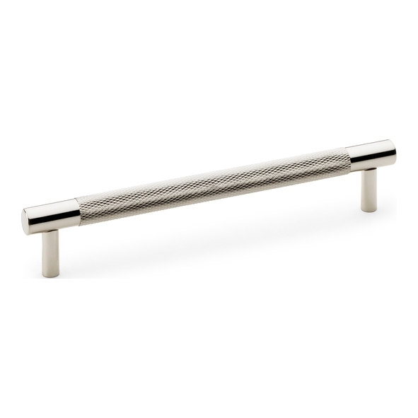 AW810-160-PN • 160mm c/c • Polished Nickel • Alexander & Wilks Brunel Knurled T-Bar Cupboard Handle